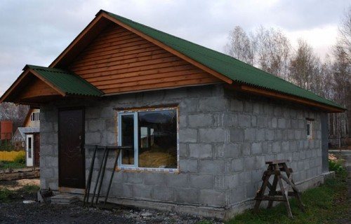 Sauna from foam blocks