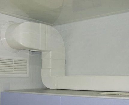 Duto de ventilação de plástico branco