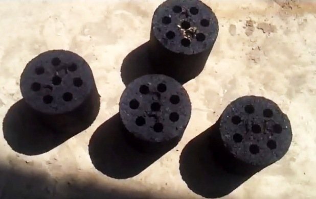 briquetted coal