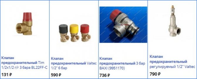 safety valves price