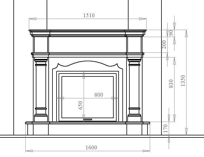 Fireplace drawing