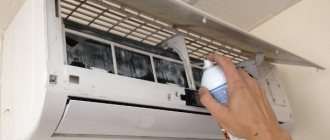 Cleaning the air conditioner using special products