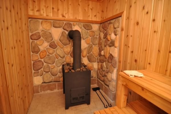 Cast iron stove sauna