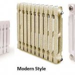 Cast iron radiators in a modern style