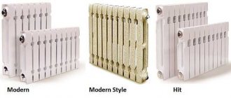 Cast iron radiators in a modern style