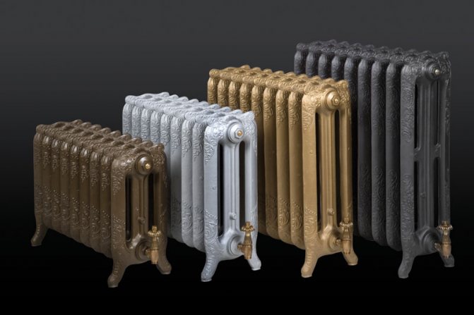 cast iron retro radiator ng pag-init