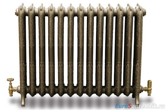 støpejerns radiator i retrostil