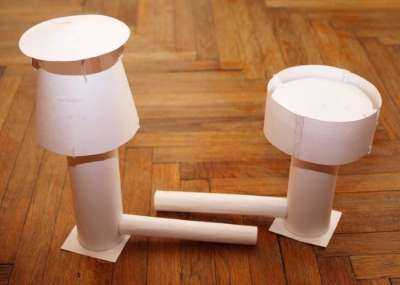 Baffles for ventilation systems made of cardboard