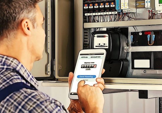 Remote transmission of water and heat meter readings