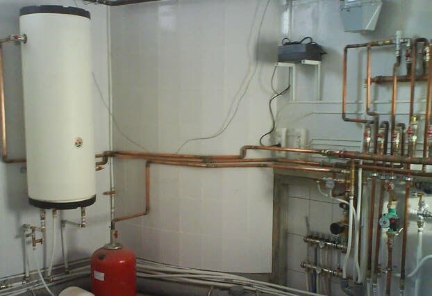 distilled water in the heating system