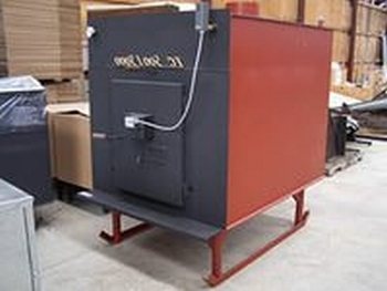 Long burning wood fired boiler