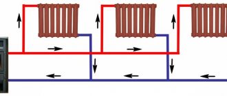 Two-pipe dead-end heating system