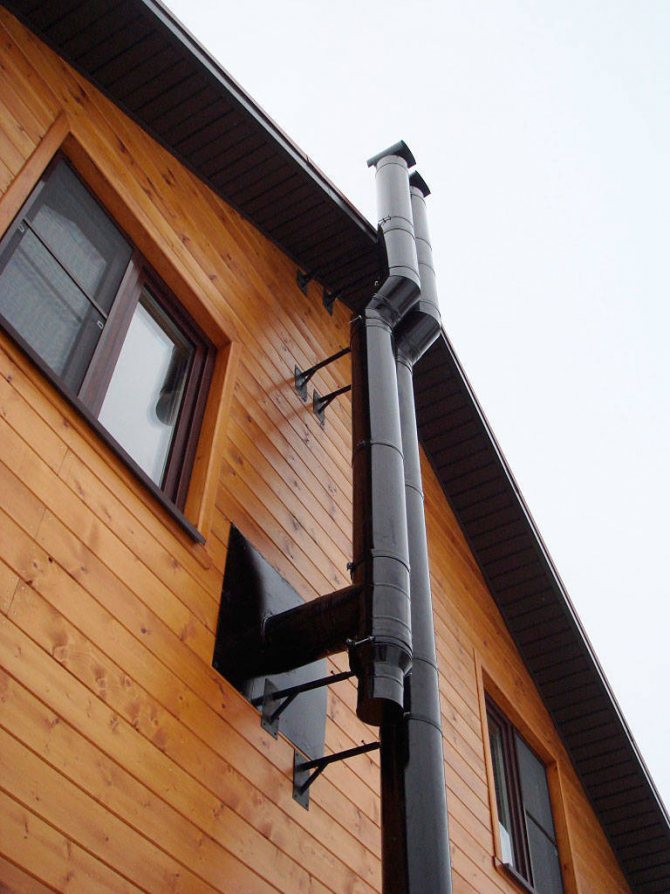 Column chimney on the street