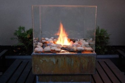 Eco fireplace at work