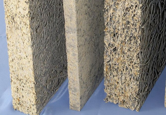 Fiberboard slabs