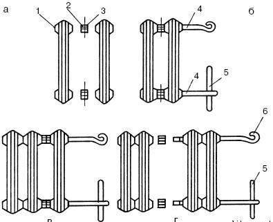 Fittings for a cast iron radiator