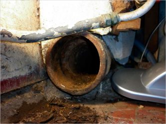 How to stamp a cast iron sewer?