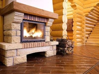 How to install a fireplace stove in a wooden house