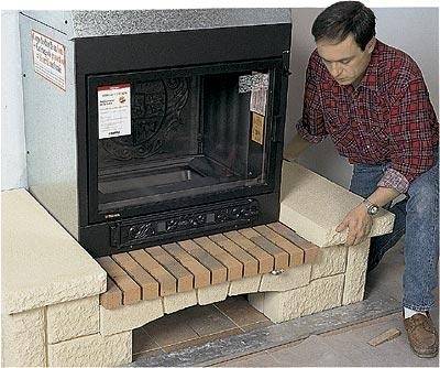 How to install a fireplace stove in a wooden house