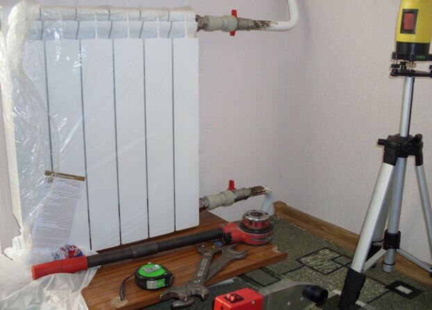 how to install a heating radiator