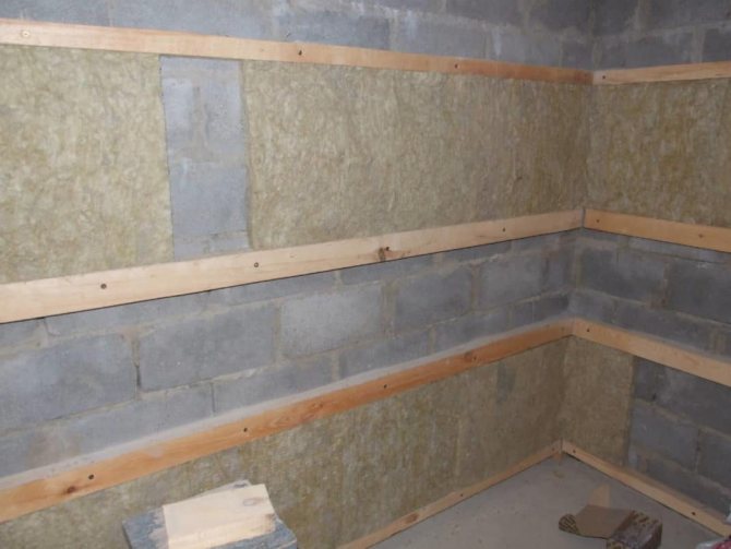 How to insulate a sauna inside from foam blocks