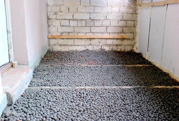 How to insulate floors and ceilings with expanded clay or slag