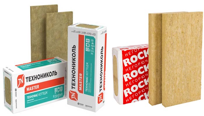 Stone wool Technonikol and Rockwool