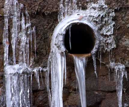 El alcantarillado está congelado