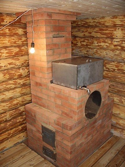 Açık ısıtıcılı tuğla sauna sobası