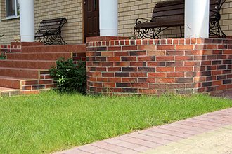 clinker brick on a plinth