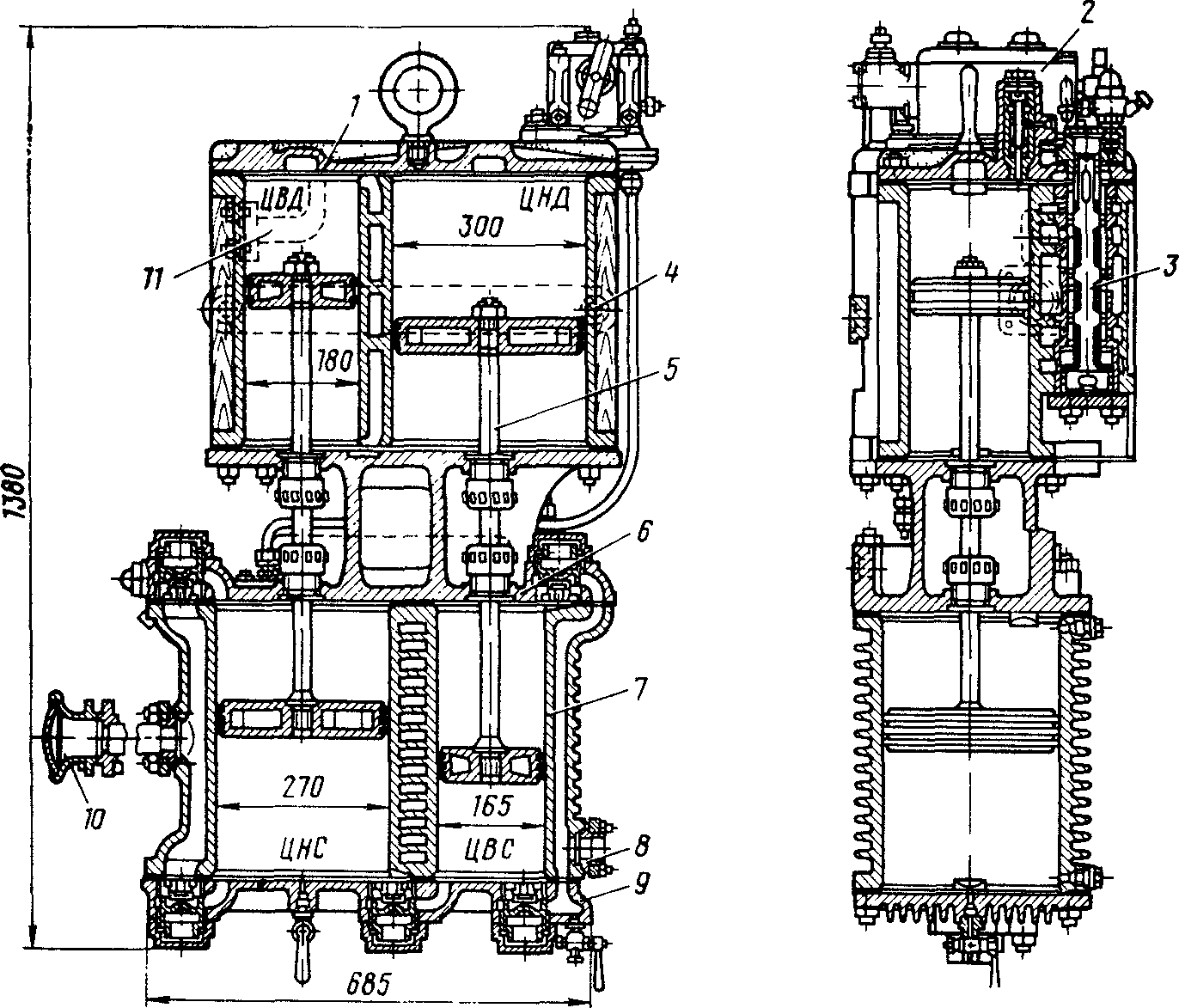 Knorra compound pump