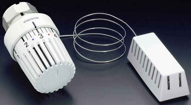 robinet avec tête thermique pour radiateur