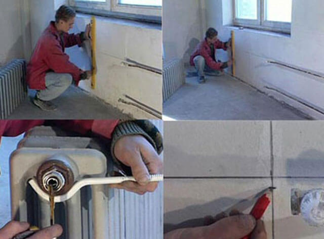 wall mount for heating radiators