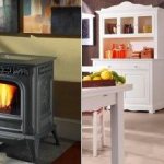 Metal fireplaces with side and top chimney connections