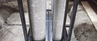 Installation of an asbestos chimney