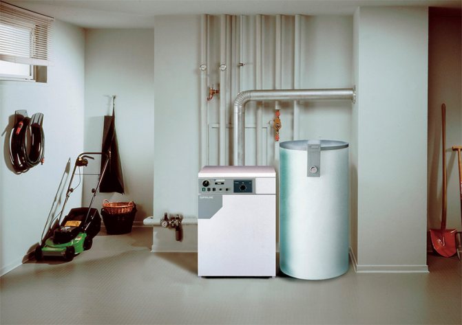 Floor standing gas boiler