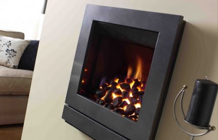 Wall-mounted models of eco-fireplaces