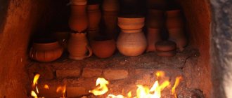 Keramische producten bakken in een oven