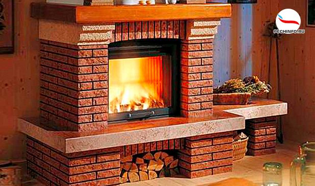 Fireplace decoration with terracotta