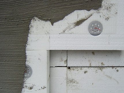 Decorazione murale, isolata con schiuma