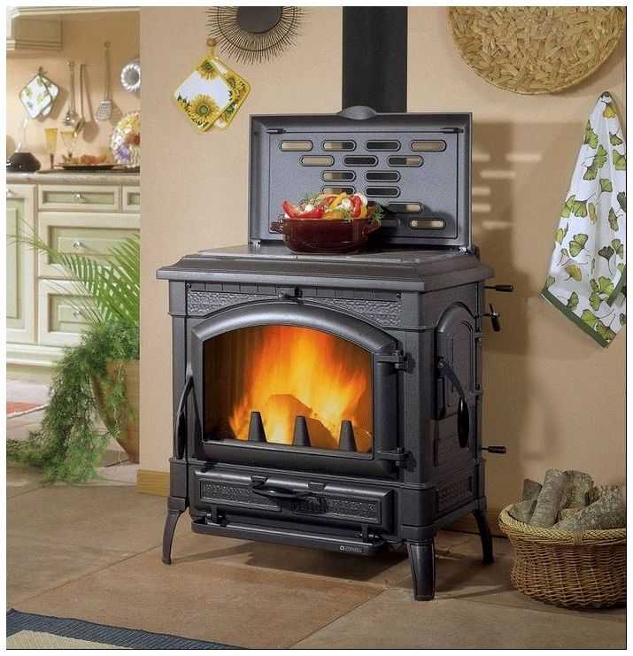 fireplace stove with stove