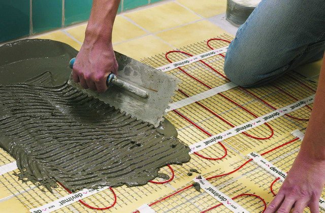 infrared underfloor heating connection