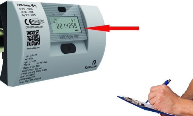 Heat meter readings