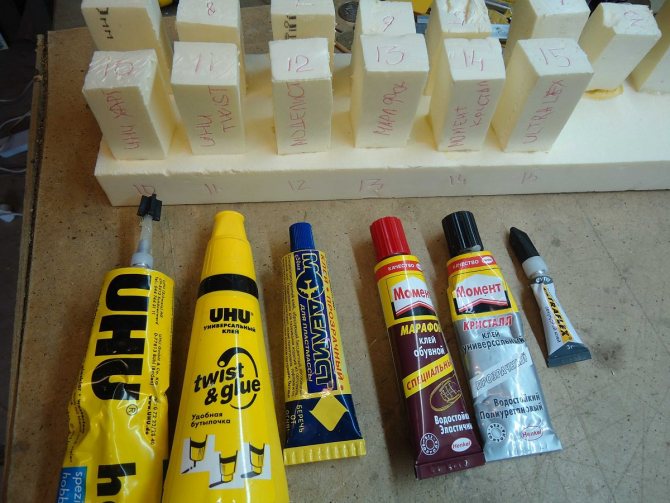 When buying glue for gluing foam, it is worthwhile to study what materials it is intended for.