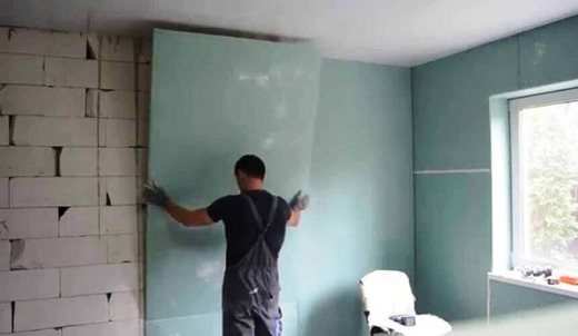 การเชื่อม drywall กับผนัง