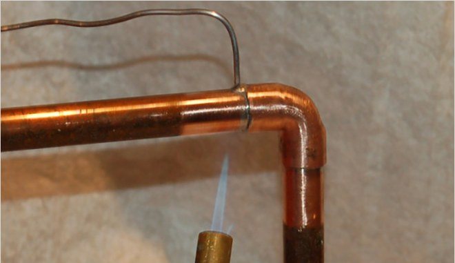 Copper pipe brazing process