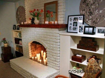 proyekto ng fireplace ng brick