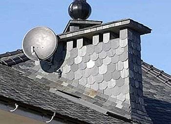 Chimney passage through the roof