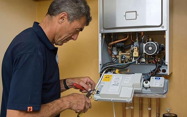 Checking the components of the gas boiler