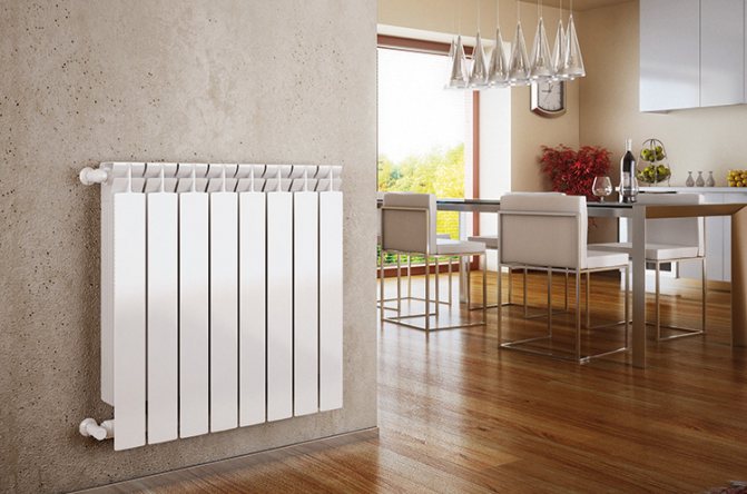 Aluminum radiators in the interior